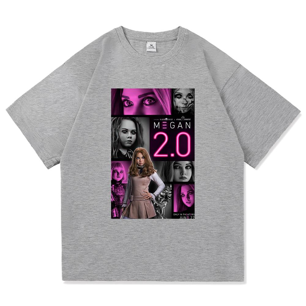 Horrorfilm M3GAN 2.0 T-Shirt 2025 Mode Halloween Retro Herren-/Damenbekleidung Vintage Harajuku Hochwertige Oberteile Baumwoll-T-Shirts