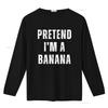 Pretend Im A Banana T Shirt Lazy Halloween Costume Funny Women Ladies  vintage Washed Breathable Unisex Stretched Versatile