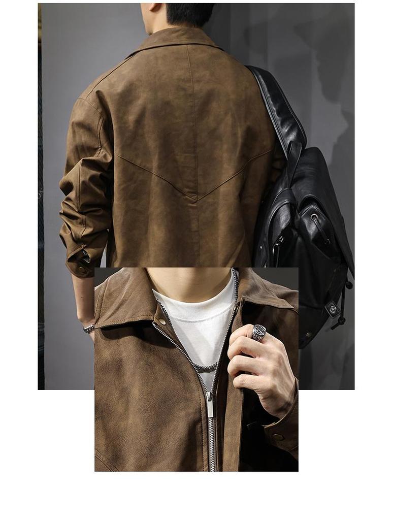 Pánská retro kožená pilotní bunda Maillard Cool na podzim a jaro 2025