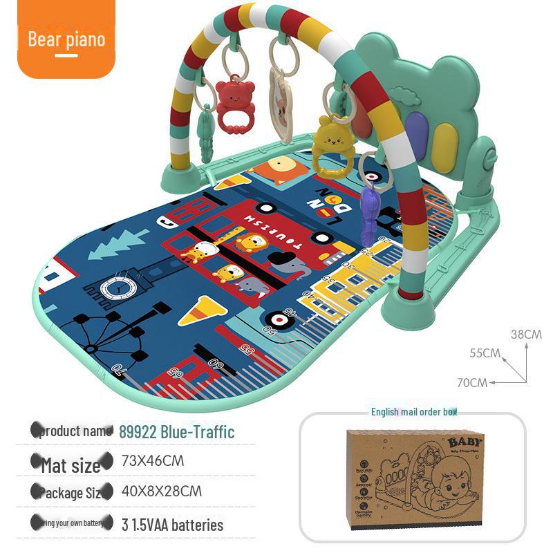 Baby Fitness Rack Music Play Mat with Piano and Drum Features