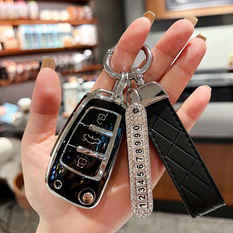 Chery Key Case for Tiggo 3x, Arrizo 5, and QQ Ice Cream - High-End Protective Shell with Buckle for Women.