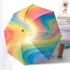 Rainbow Swirl Automatic Opening Folding Umbrella with 8-Rib Iron Frame - Portable Design for Outdoor Use, Festive Gift, Travel, Daily Use112
