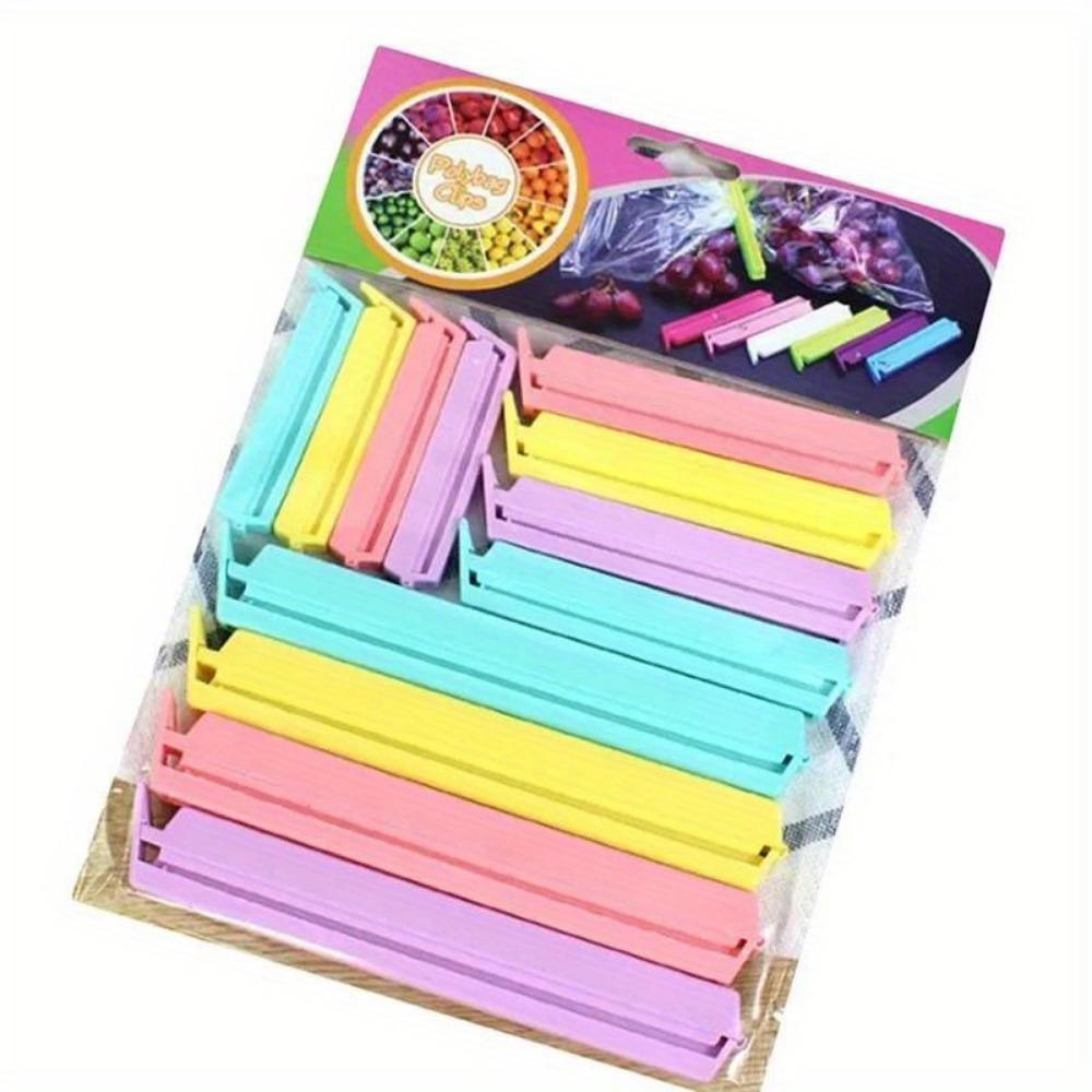 

Портативные зажимы для запечатывания пищевых закусок - зажим для запечатывания пластиковых пакетов - кухонный аксессуар для хранения - не требует электричества 12pcs