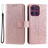For Motorola Edge 60 Pro 5G Stand Case Imprinted Totem PU Leather Wallet Phone Cover with Wrist Strap