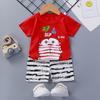 Baby Cartoon T Shirt Shorts Set With Cotton Fabric For Kids Ages 3 To 8