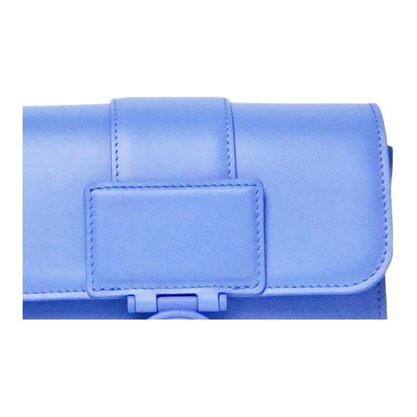 Longchamp Box-Trot Solid Color Adjustable Shoulder Strap Logo Pendant Magnetic Buckle Leather Shoulder Bag Small Women Shoulder Bag Blue 10174HBW487