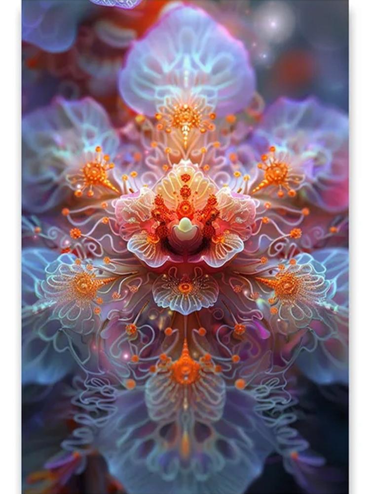 

5DDIY Алмазная картина Цветочная серия Изображения Мозаичная вышивка Вышивка крестом Настенное украшение Украшение для комнаты в помещении Full Round 20x30CM