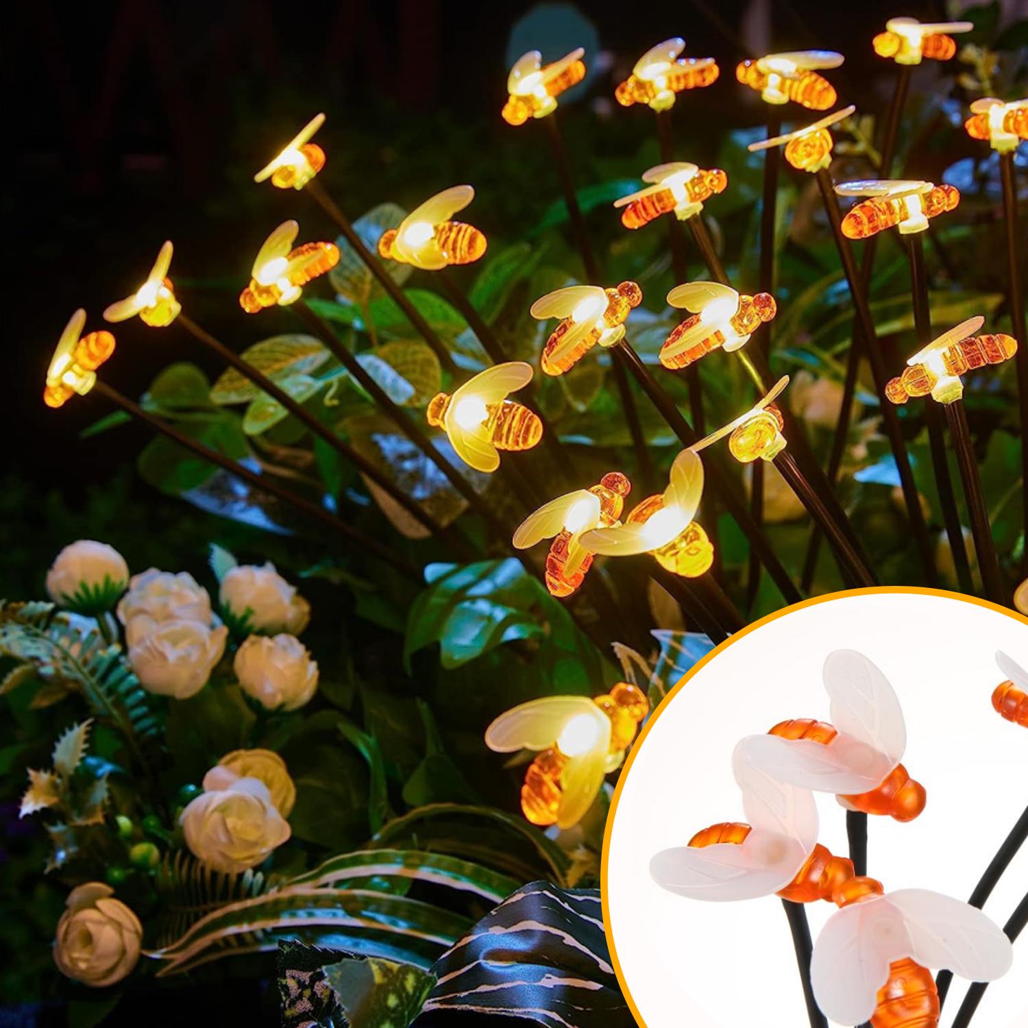 

Bee light LED solar pile light Garden yard color ground light Waterproof outdoor decoration Warm outdoor space