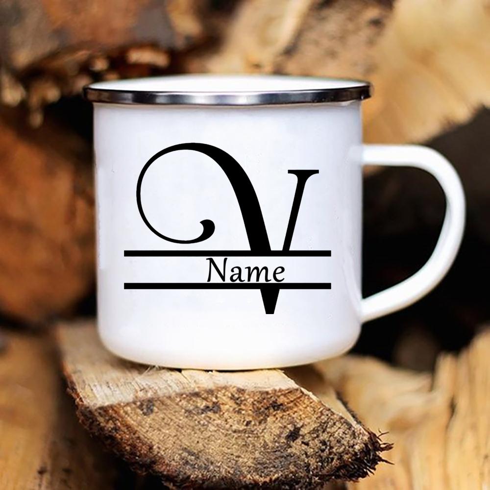 Personalisierte Tasse Initial mit Name Tasse Benutzerdefinierte Tee-Kaffee-Tassen Junggesellinnenabschied Team Trauzeuge Tassen Hochzeitsgeschenke für Trauzeugen