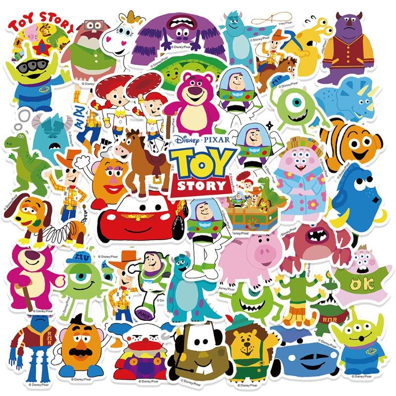 50 Pieces of Pixar Animation Collection Graffiti Stickers for Decorating Luggage with Waterproof Disney Stickers