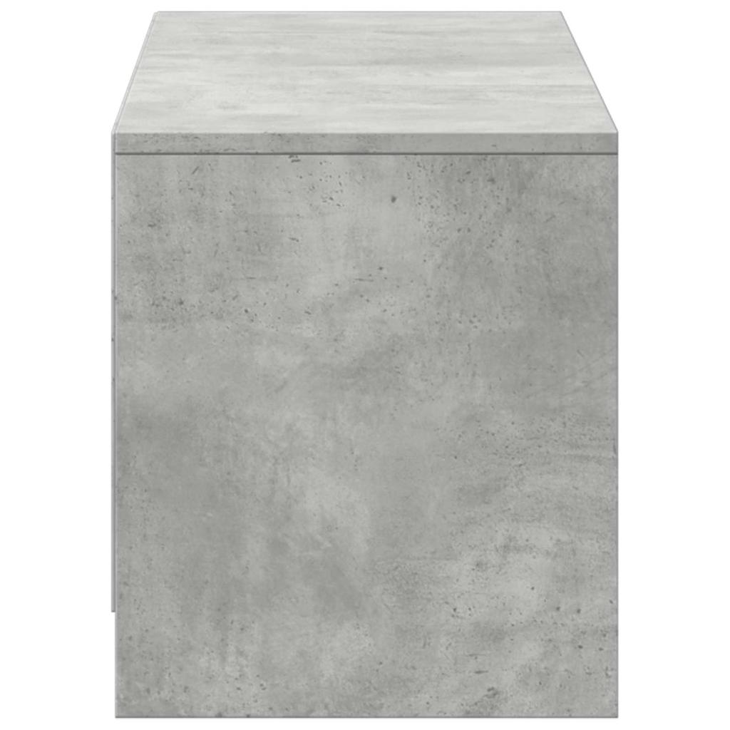 TV Stand with LED Lighting Concrete Grey 140 X 34 X 40 Cm Particleboard