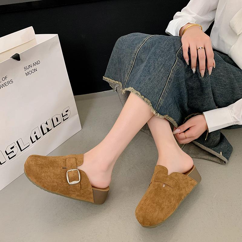 Women's retro home outdoor cushioning arch support not tired feet non-slip stirrup lightweight comfortable slippers