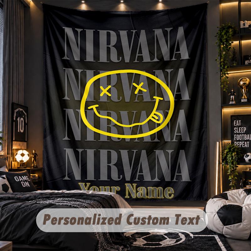 TapestryNirvana Custom Name Text Personalized Wall Hanging Tapestry Home Wall Decor