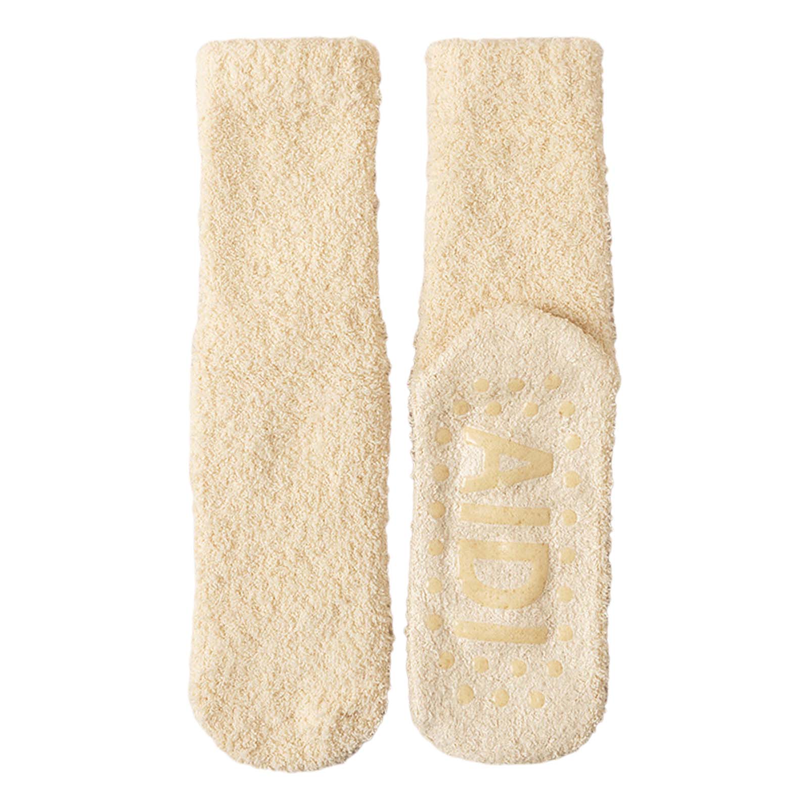 Winter Thermal Coral Fleece Socks Non Slip Slipper Socks for Women Home Sleeping жёлтый