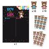 Gender Reveal Party Baby Gender Reveal Poster with 36 Boy and Girl Stickers