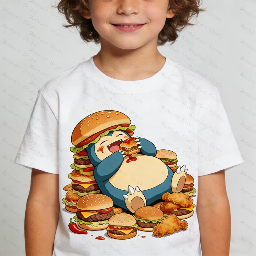 Pokemon Children's T-Shirt Pikachu Squirtle Print Boys Girls CasualTops Summer Short Sleeve Tees Kids Fashion Woman Clothing