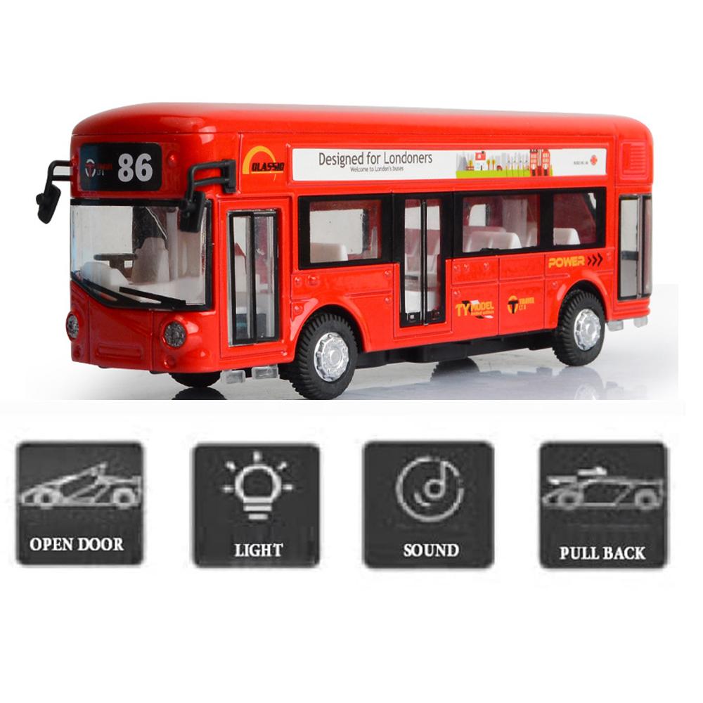 アンティーク LONDON BUS TOY 1/50 Model Alloy London Bus 86 Toy Pull Back Die Cast Vehicle with