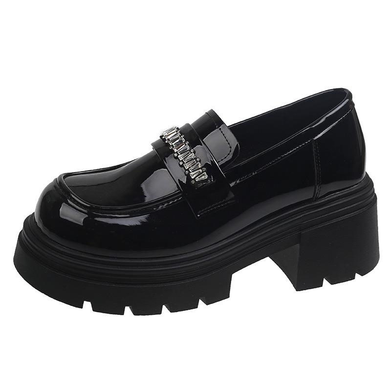 

Thick-soled heightening women s autumn new small versatile retro small leather shoes 40