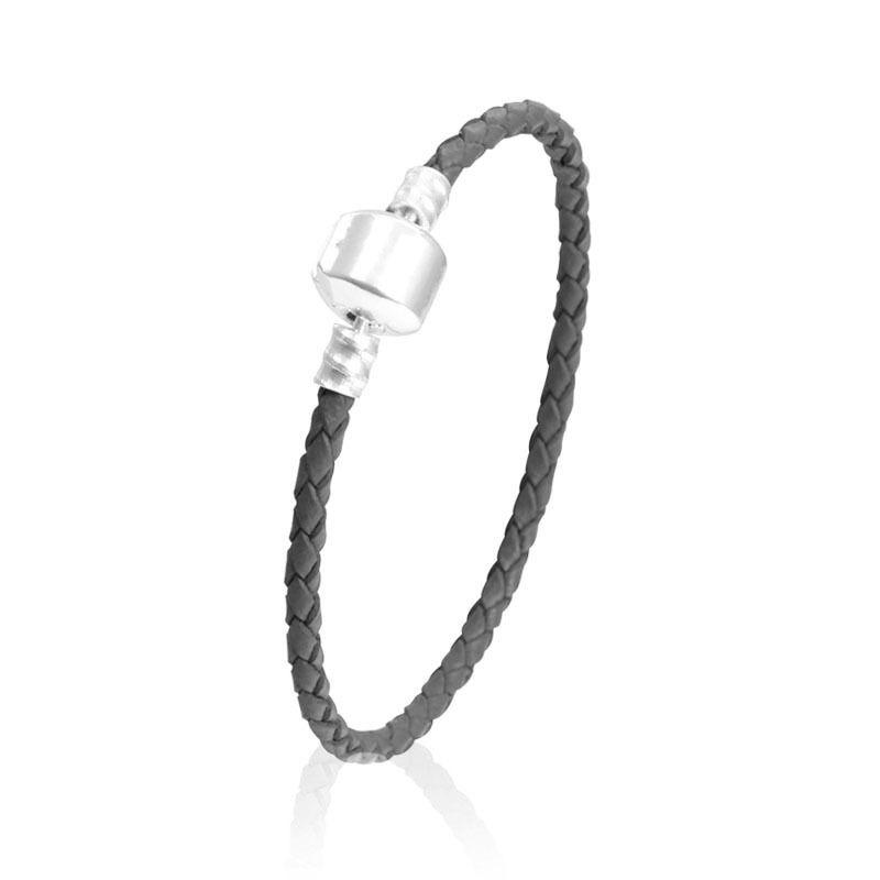 Stylish Unisex Braided Leather Bracelet With Durable Titanium Steel Magnetic Clasp