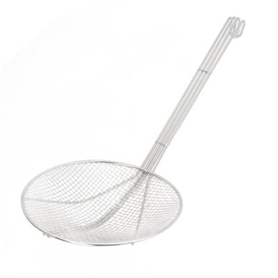 Skimmer Spoon Long Handle Stainless Steel Fine Mesh Wire Strainer Ladle with Hook for Cooking