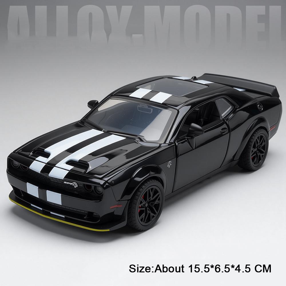 1:32 Hellcat Lambor Revuelto Car Model Alloy Diecast Toy Doors Opened Sound Light Pull Back Miniature Vehice Friend Fashion Gift