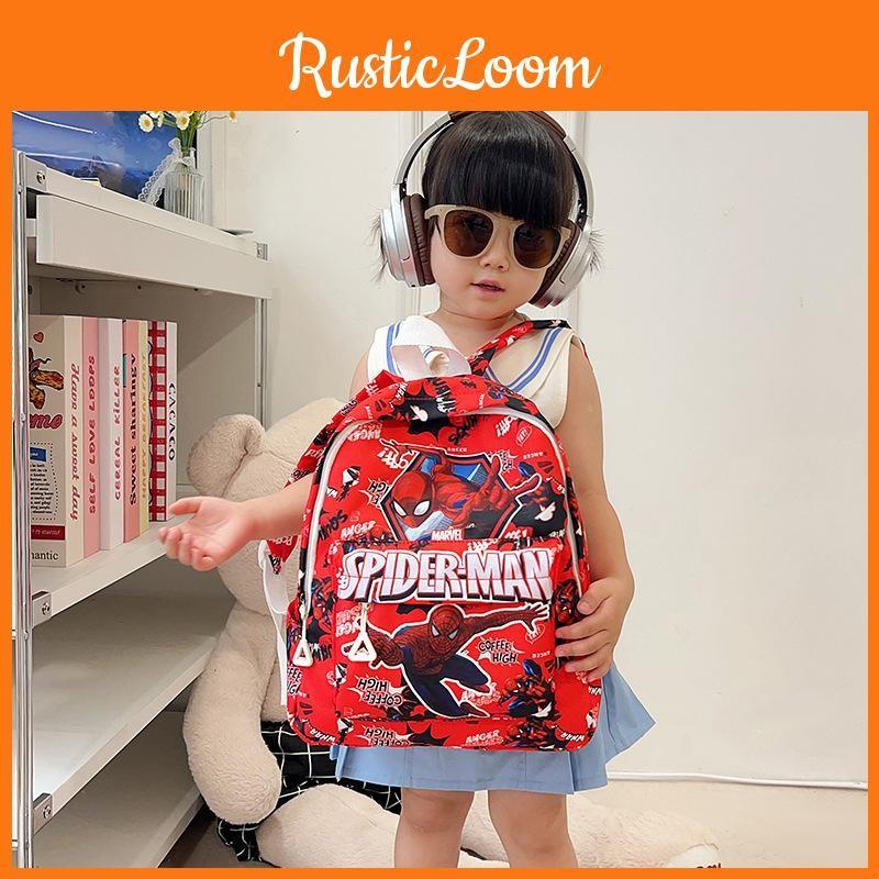 Cartoon Kids School Bag With Breathable Nylon Material For Use Daily