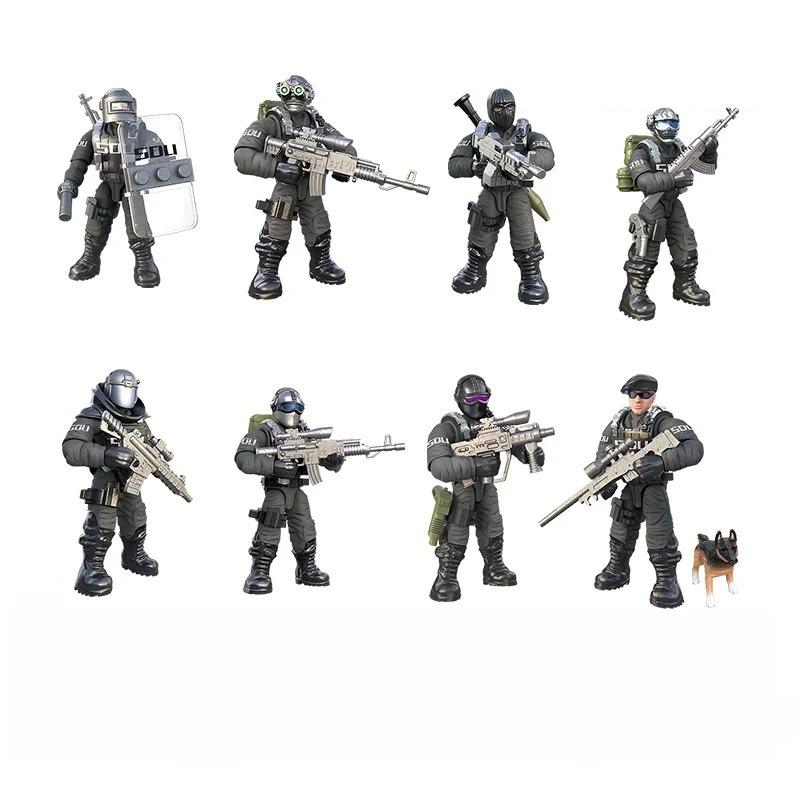 Special Forces Series Building Blocks Army Soldiers and Police Dogs Models for DIY Construction A Perfect Christmas Gift for Boy
