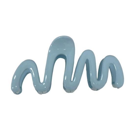 

Hair Claw Macaron Color Series Large Gripping Hair Claw Wave Shape Glossy Back Head Shark Hair Claw Hair Accessories