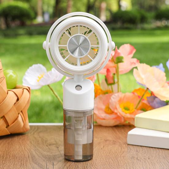 Misting Handheld Fan with USB Charging Portable Mini Cooling Fan with Water Spray 3 Speeds Desktop Fan for Outdoor Office Summer Travel