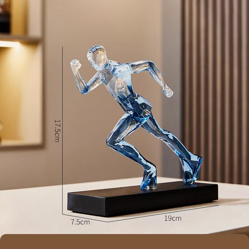 Running Sports Figures Artwork Statue Desk Decoration Ornaments Athlete Runner Character Resin Sculpture Room Aesthetics Decor