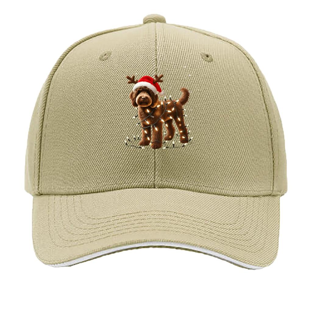 Chocolate Doodle Christmas Tracksuit Dog Sandwich Baseball Cap Sun Cap Outdoor Workouts Hat