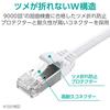 ELECOM LAN Cable CAT8 1m 40Gbps Nail Break Prevention Mesh Cable White ECLD-OCM/WH10