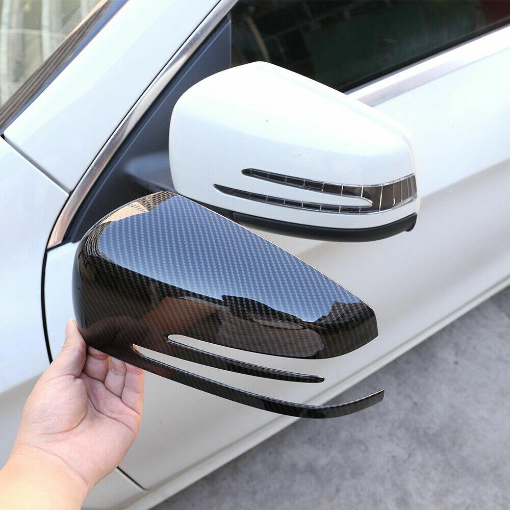 Carbon Fiber Rearview Mirror Cover Cap Trim For Benz A B C E S CLA GLA CLS GLK