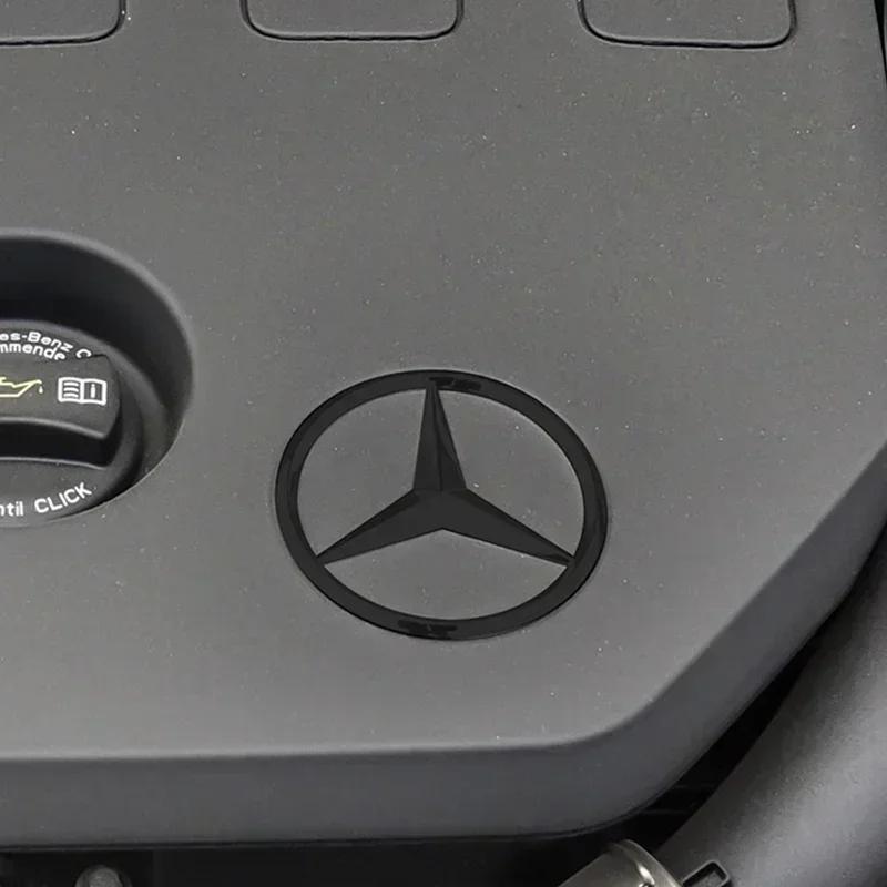 C200 E200 New 2025 For Mercedes Benz Car Engine logo Hood hood tag Engine Badge For Mercedes Benz W204 W205 W166 W176 W177 W253