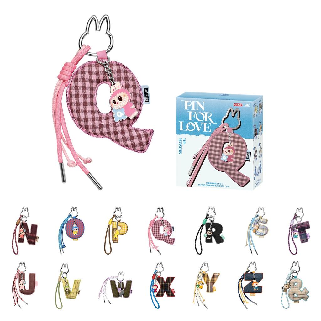 POP MART THE MONSTERS Pin for Love Series Letter Pendant Blind Box (N-Z), N-z., Single Box