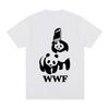 2026 Nuova Divertente Maglietta Panda WWF WTF Uomo Donna Vintage Cotone Maglietta Casual Manica Corta Top Camicie