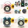 Battery-powered Round Nighttime Luminous Alarm Clock For Bedroom Table