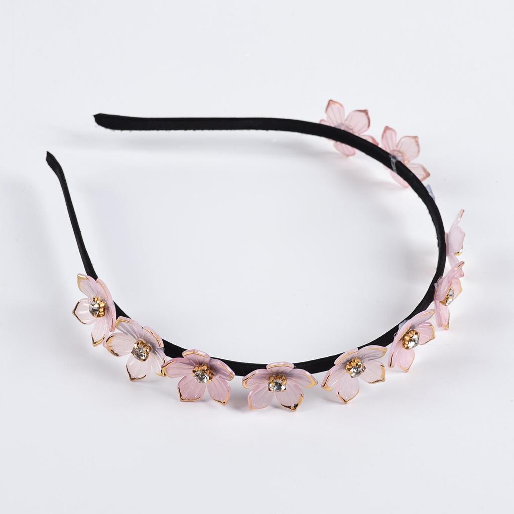 Handmade Braided Rhinestone Flower Headband - Korean Style Hair Accessories for Women and Girls