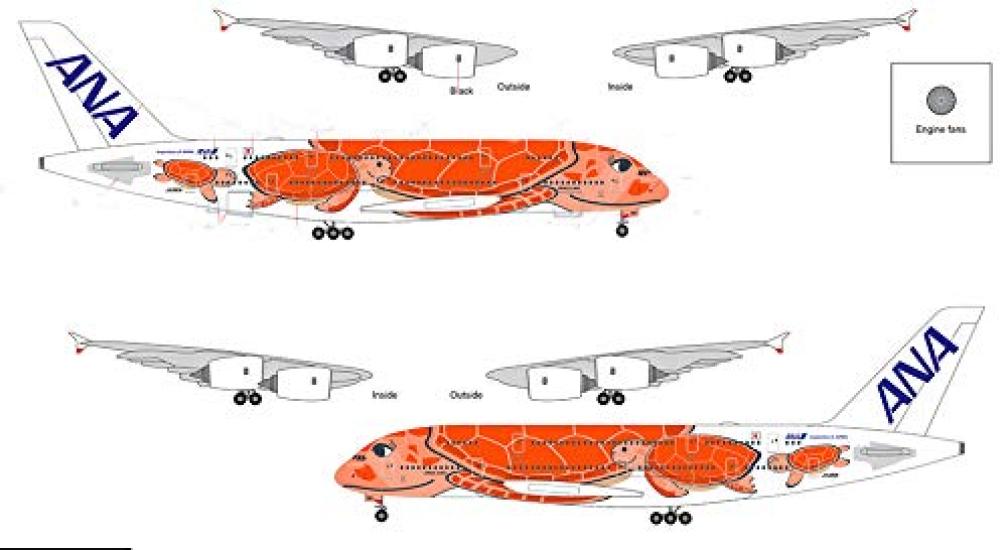 

ANA Trading A380 JA383A Sunset Orange Finished Product Limited 1/500 оранжевый