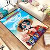 One Piece Straw Hat Pirates Square Floor Mat Living Room Bedroom Decor,Cartoon Welcome Mat