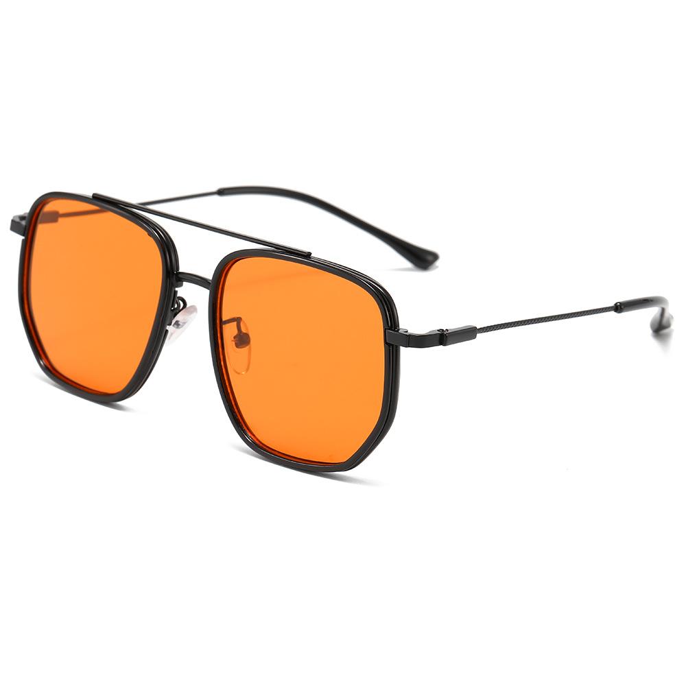 Fashion Large Frame Metal Sunglasses for Men and Women High Quality New UV400 Driving Sunglasses