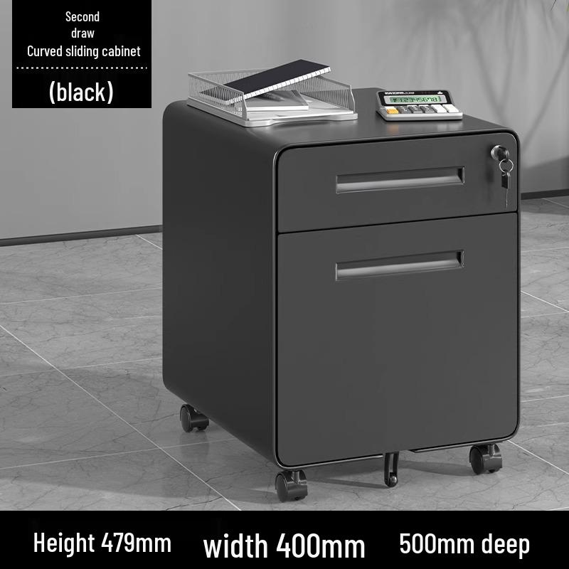 Under-Desk Metal Filing Cabinet with Lock, Mobile Office Storage Cabinet, Small Drawer Cabinet