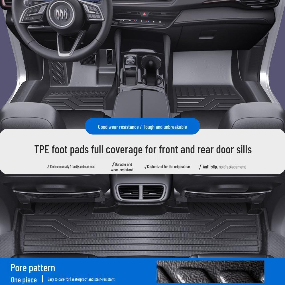 TPE Full Coverage Floor Mats & Door Sill for Buick Envision/Envision PLUS, Excelle, Yuelang, Kaiyue, LaCrosse.