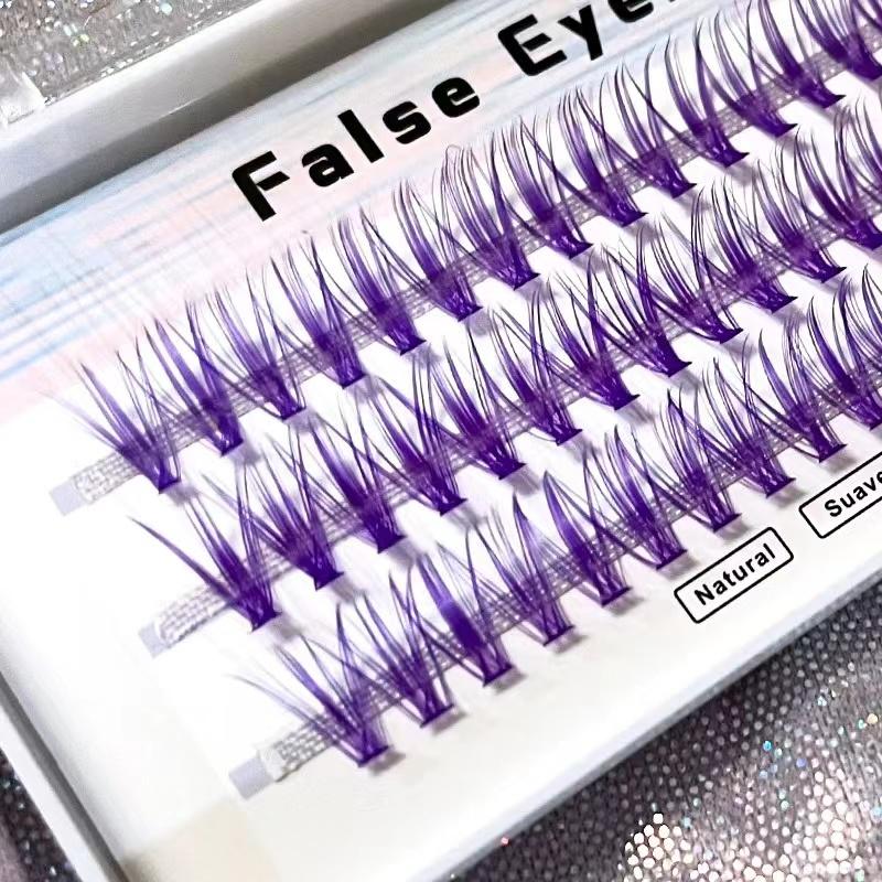 Colorful Lashes Professional 1box Individual Eye Makeup Grafting False Eyelashes For Eyelash Extension