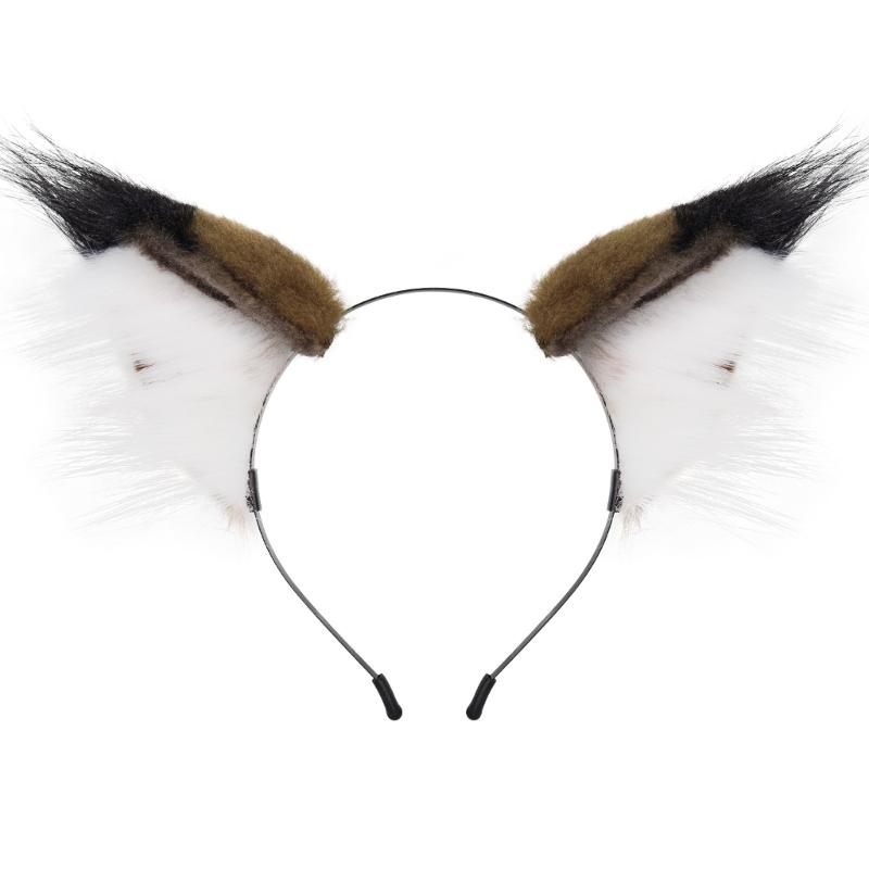 

Realistic Kitten Ears Hairband Furry Headbands Plush for Coser Role Play and Photography Props 1