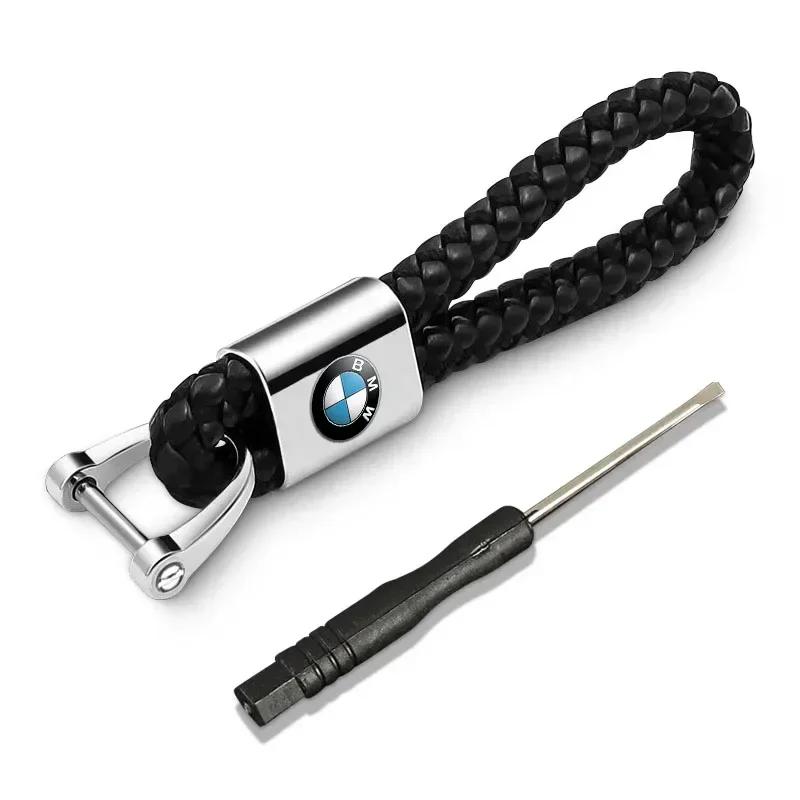 

1pc Carbon Fiber Style Car Keychain Microfiber Leather Key Chain For Key Fobs For BMW 320i 325i 320Li 325Li 330Li X7 X3 X4 X5