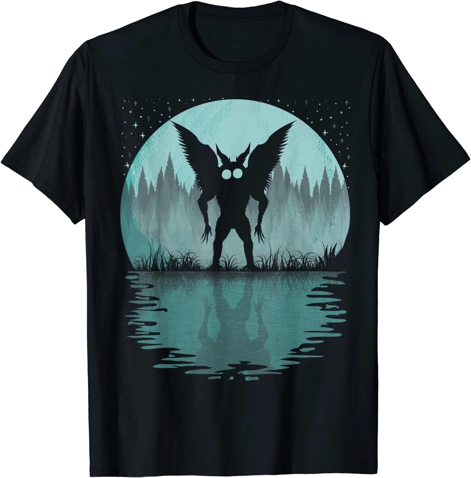 Mothman Cool Cryptid Full Moon, Mothman T-Shirt XL