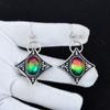 Natürlicher Ammolit Edelstein Antike Ohrringe 925 Sterling Silber Ohrring, Boho Silberschmuck Hängeohrringe, Geschenke zum Geburtstag Geschenke für sie
