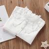 Kids Shirt Long Sleeve White Cotton Lace Trim Blouse Boys Girls Spring Autumn Fashion Top Children Korean Style Casual Clothing Size 110 160