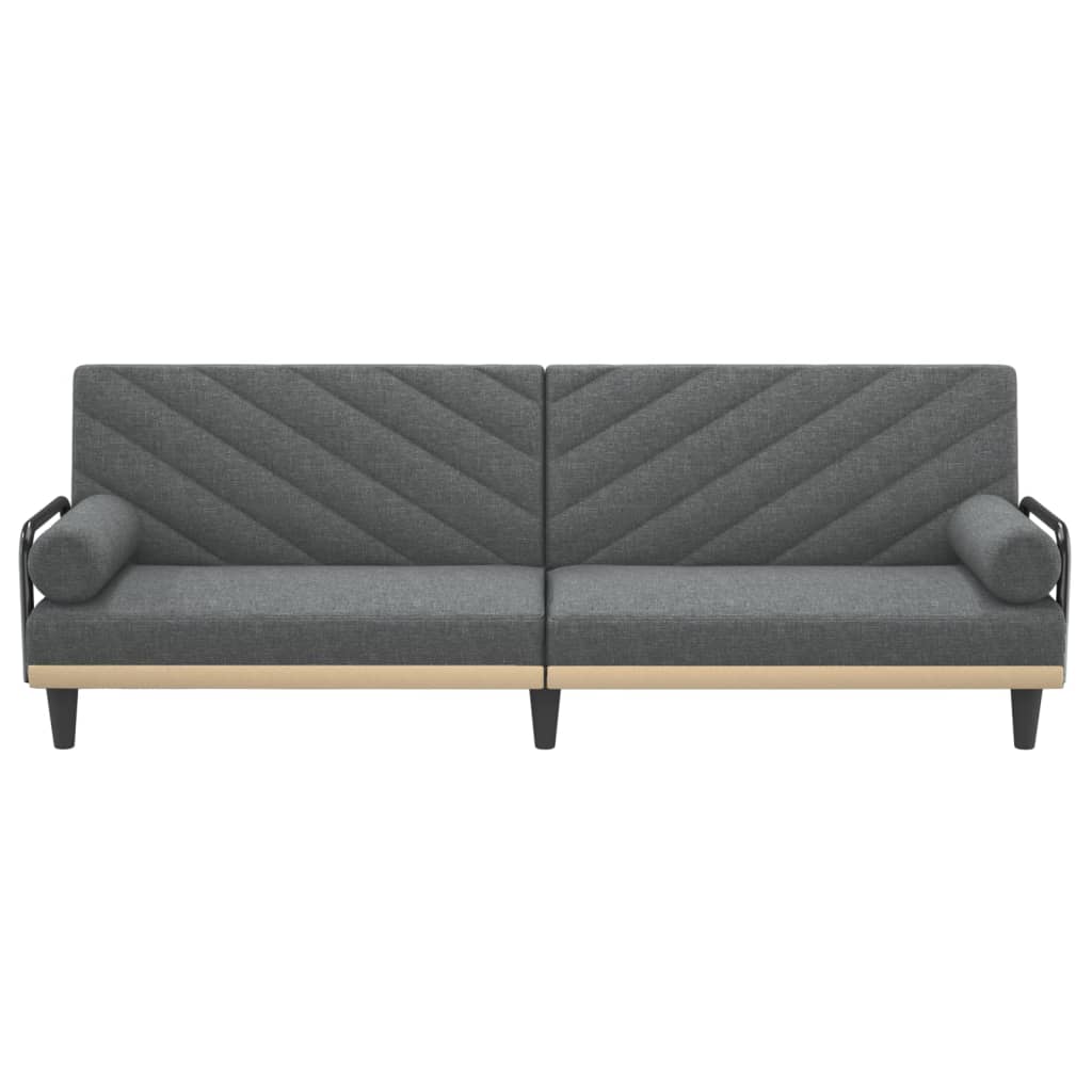 Vidaxl Foldable Sofa With Armrests, Dark Grey, Upholstered